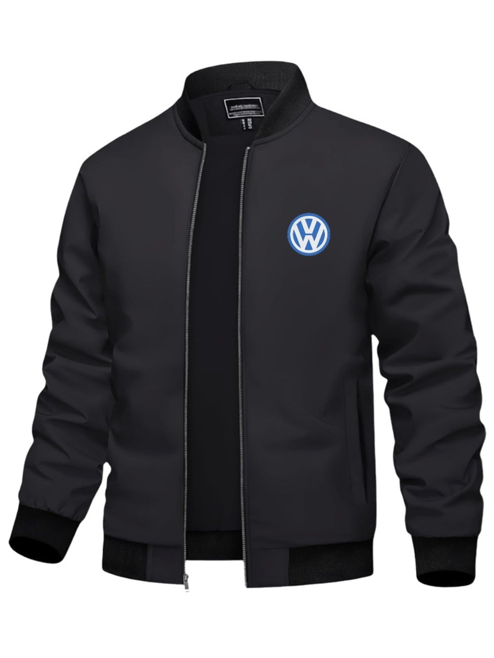 Men’s VW Volkswagen Embroidered Lightweight Bomber Jacket Black